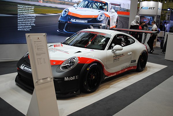 The car currently used in the championship, the Porsche 991 GT3 Cup.