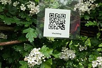 QRpedia-code in Tuin van Kapitein Rommel