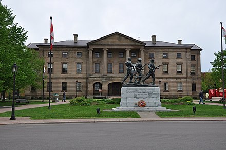 The exterior of Province House, meeting place for the Legislative Assembly of Prince Edward Island
