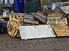 Barricade materials on December 13 Red House Portland day of barricade removal 13.jpg