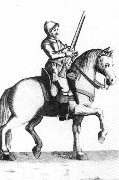Harquebusier, carbine-armed cavalry, 17th century