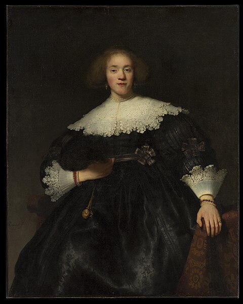 File:Rembrandt, Portret van een jonge vrouw met waaier, 1633, Metropolitan Museum of Art, New York City.jpg