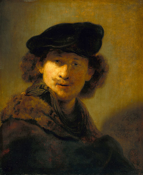 File:Rembrandt - Self-Portrait with Velvet Beret - Google Art Project.jpg