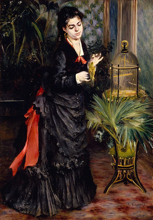 Дама с попугаем отзывы. Огюст Ренуар woman with Parrot. Ренуар дама с попугаем. Пьер Огюст Ренуар, «девушки в черном», 1880-1882. Pierre-Auguste Renoir - woman with a Parrot.