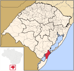 Localização de Rio Grande no Rio Grande do Sul