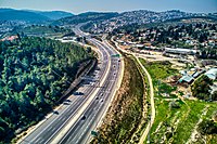 Hemed Interchange, and around it Abu Gosh, Beit Nekofa and Ein Hemed National Park