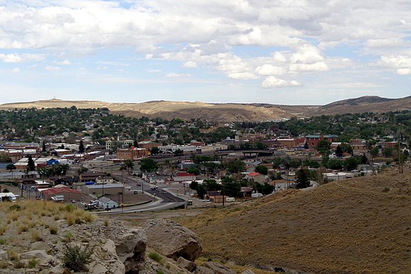 Panorama of downtown Rock Springs, looking southeast from grant Street