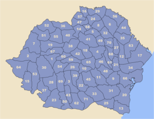 Districten van Groot-Roemenië