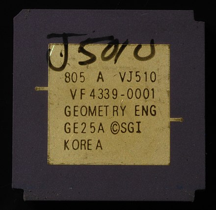 Geometry Engine chip from an IRIS 3120