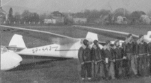 Der Prototyp IS-1 auf dem Flugplatz Jeżów Sudecki (1950)