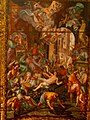 Лаццаро Тавароне. Мучеництво св. Лаврентія, фреска в катедральному соборі Св. Лаврентія в Генуї.