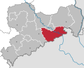 Lage des Landkreises Sächsische Schweiz-Osterzgebirge in Sachsen