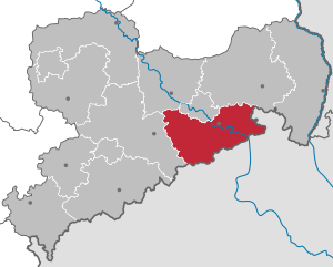 Li position de Subdistrict Sächsische Schweiz-Osterzgebirge in Saxonia