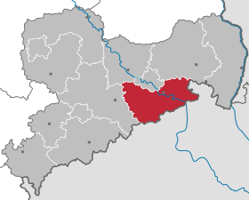 Locatie van het arrondissement Saksisch-Zwitserland-oostelijke Ertsgebergte