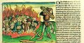 Bruligo de judoj pro la supozita senhonorigo de sakramentaj hostioj en Deggendorf, Bavario, en 1492