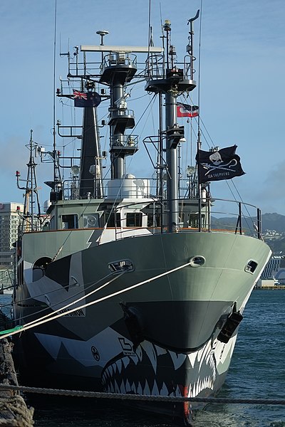 File:Sea Shepherd MY Sam Simon berthed in Wellington - portrait.jpg