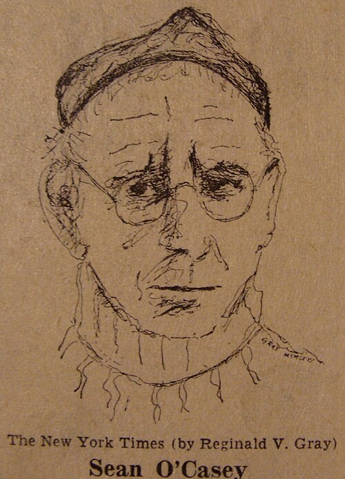 Study of Seán O'Casey by Dublin artist Reginald Gray, for The New York Times (1966)