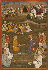 Image 54The Mughal ambassador Khan’Alam in 1618 negotiating with Shah Abbas the Great of Iran.  (from History of Asia)