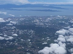 Silang, Biñan-Santa Rosa, Laguna Lake, Talim Island from air