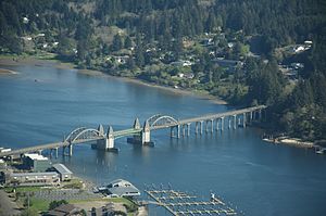 The Siuslaw River bridge in Florence