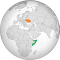   Ukraine / Україна   Somalia / Сомалі Українська: Україна і Сомалі на карті. English: Ukraine and Somalia locator map.