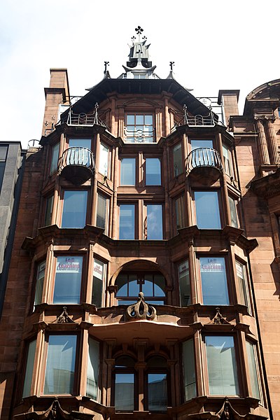 "The Hatrack" building by James Salmon, 142a, 144 St. Vincent Street, Glasgow (1899–1902)