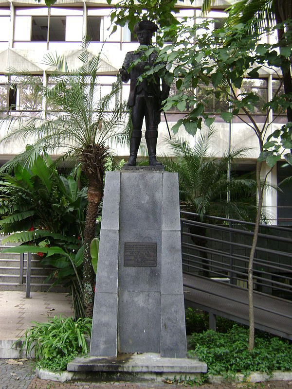 Statue of Tiradentes, patron of the military police in Minas Gerais.
