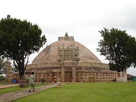 The Buddhist stupa at Sanchi