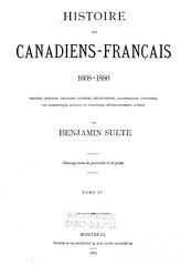 Benjamin Sulte, Histoire des Canadiens-français, Tome IV, 1882    