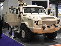 As displayed at DSEi 2015, Survivor R in ambulance configuration.