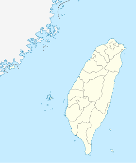 Carte de Taïwan montrant une partie de la frontière (en pointillés) au niveau des îles Matsu, Wuqiu et Kinmen.