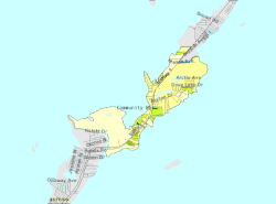 Mapa de la Oficina del Censo de EE. UU. Que muestra los límites de la CDP