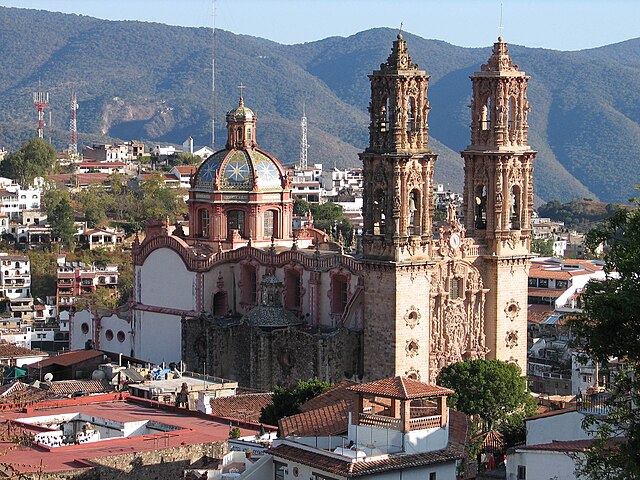 The Santa Prisca temple, in Taxco, Mexico.