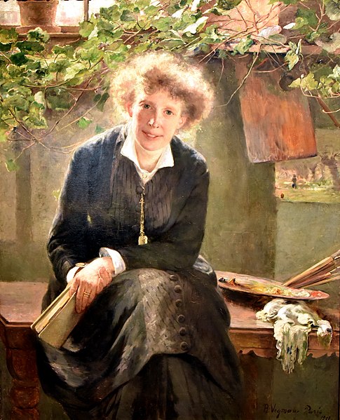 File:The Artist Jeanna Bauck, 1881, by Bertha Wegmann. Nationalmuseum, Stockholm, Sweden.jpg