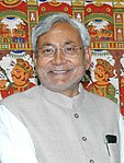 Kepala Menteri Bihar, Shri Nitish Kumar pertemuan dengan Wakil Ketua, Komisi Perencanaan, Shri Montek Singh Ahluwalia untuk menyelesaikan Rencana Tahunan 2007-08 Negara, di New Delhi pada tanggal 14 februari 2007 (Nitish Kumar) (dipotong).jpg