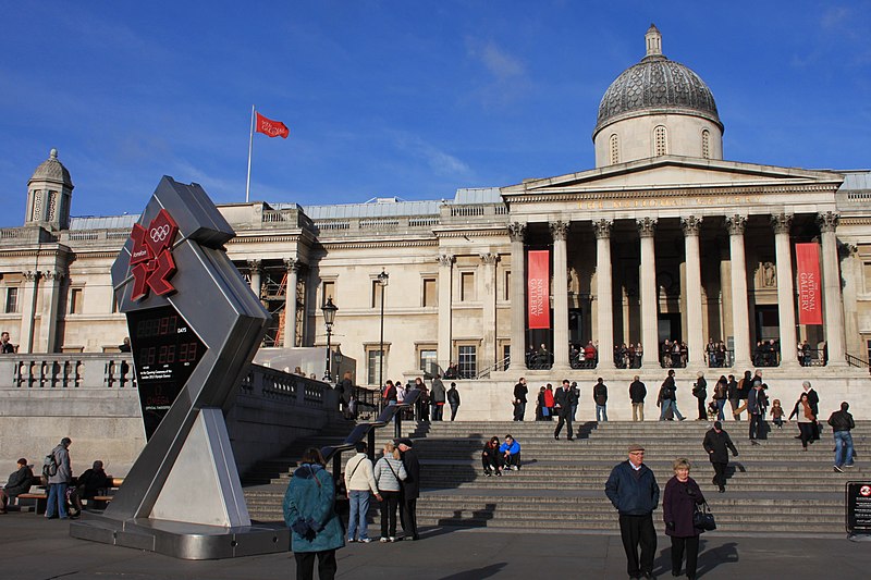 File:The Olympic Clock in Trafalgar Square - geograph.org.uk - 2762728.jpg