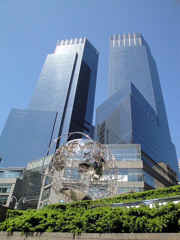 Time Warner Center, formerly the headquarters of the company in New York City. It was shared by its namesake, but then unrelated company, Time Warner.