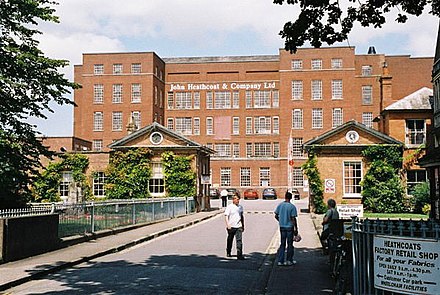 John Heathcoat's current factory in Tiverton, on the site of his original factory.