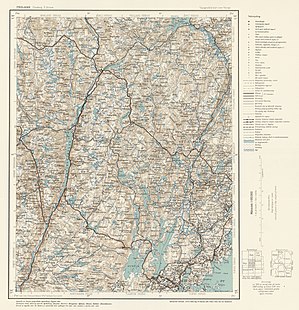 300px topographic map of norway%2c e39 vest froland%2c 1949