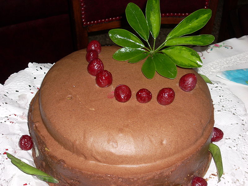 File:Torta argentina casera de chocolate y cerezas.jpg