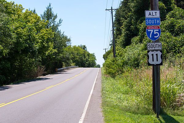 US 11 along Lee Highway, south of Lenoir City