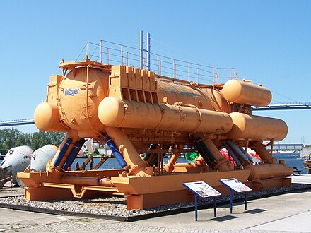 Das Unterwasserlabor „Helgoland“ auf dem Freigelände des Nautineums in Stralsund