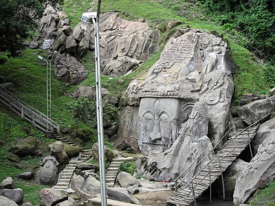 Colossal Hindu rock reliefs at Unakoti, Tripura, India