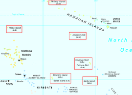 Localização Ilhas Menores Distantes dos Estados Unidos