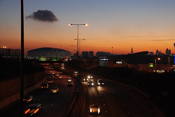 View of A12 from opposite Leyton Underground station