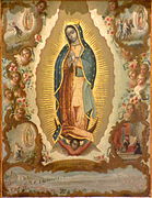 Virgen de Guadalupe con las cuatro apariciones by Juan de Sáenz