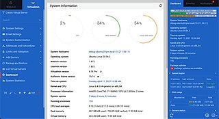 Webmin Web-based system configuration tool for Unix-like systems