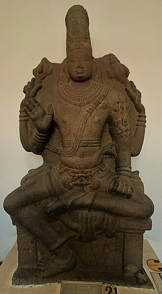 File:Vishnu. Stone statue from 7th Century, A.D., South India.jpg