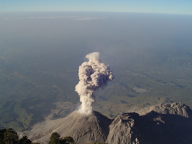 The Santiaguito volcano is in a state of constant activity