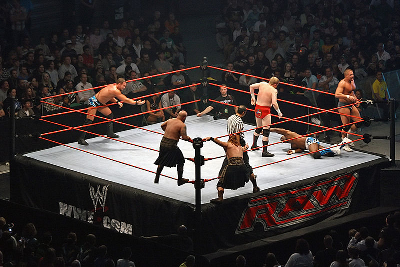 File:WWE-Triple-Threat-Tag-Title-Match in progress,-RLA-Melb-10.11.2007.jpg